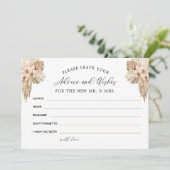 Boho Pampas Gras Advies en Wensen Bedankkaart (Staand voorkant)