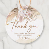 Boho Pampas Gras Bedankje Bedankjes Labels (Voorkant)