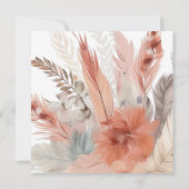 Boho pampas gras bedankkaarten (Achterkant)