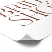 Boho Pampas Gras Bloem Bruidsbruiloft Ontvangst Poster (Hoek)