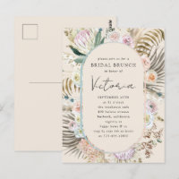 Boho Pampas Gras Bloemen Bruids Brunch Uitnodiging