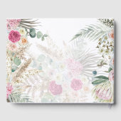 Boho Pampas Gras Bloemen Roze Salie Bruiloft Gastenboek (Achterkant)