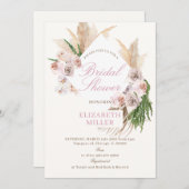 Boho Pampas Gras Blozende Bloem Kaart (Voorkant / Achterkant)