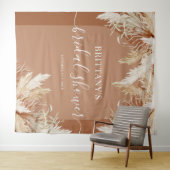 Boho Pampas Gras Bruidsdiner Wandkleed (In Situ (horizontaal))