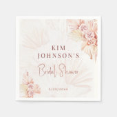 Boho Pampas Gras Bruiloftsfeest Modern Boheems Servet (Voorkant)