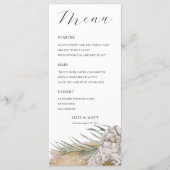 Boho Pampas Gras Bruiloftsmenu Menu (Voorkant)