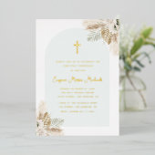 boho pampas gras eerste uitnodiging tot folie van (Staand Voorkant)