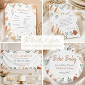 Boho Pampas Gras en Eucalyptus Botanisch Kaart