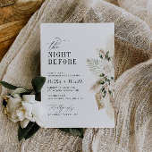 Boho pampas gras en groen bruiloft kaart