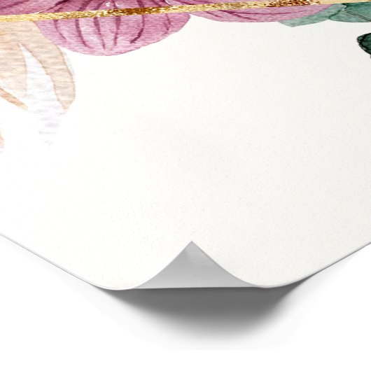 Boho Pampas Gras Gedroogde Boeket Welkom Poster (Hoek)