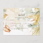 Boho Pampas Gras Gele Trouwansichtkaart Briefkaart (Voorkant)