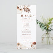 Boho Pampas Gras Menu (Staand voorkant)