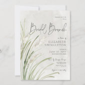 Boho Pampas gras minimale bruids brunch Kaart (Voorkant)