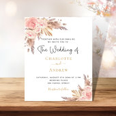 Boho pampas gras roos goudbloem