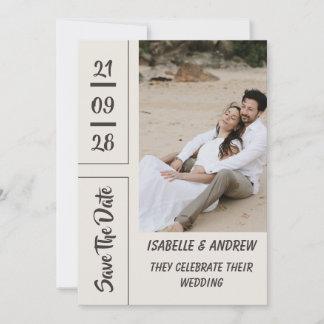 Boho Pampas Gras Save the Date Kaart