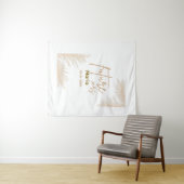 Boho Pampas Gras Terracotta Bruiloftsborrel Wandkleed (In Situ (horizontaal))