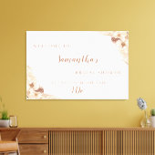 Boho Pampas gras witte orchidee welkomstbord Canvas Afdruk (Insitu (Woonkamer))