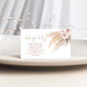 Boho pampas grasboeken voor baby kaartjesruimte informatiekaartje