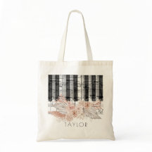 boho pampas grasmuziek canvas tas