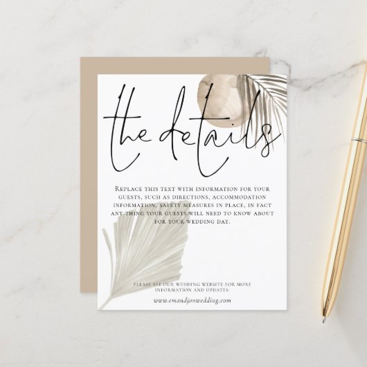 Boho Pampas Grass (Voorkant / Achterkant in situ)