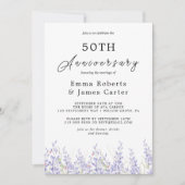 Boho Pampas Grass 50th Wedding Jubileum Kaart (Voorkant)