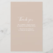 Boho Pampas Grass Arc programme de mariage (Dos)