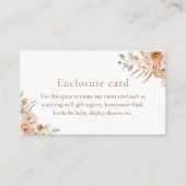 Boho Pampas Grass Baby shower Enclosure Kaart (Voorkant)