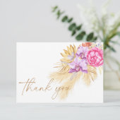 Boho pampas grass - Baby shower merci (Debout devant)