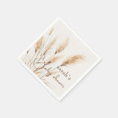 boho Pampas grass Baby shower Servet (Hoek)