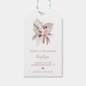 Boho Pampas Grass Baptisme Cadeaulabel (Voorkant)