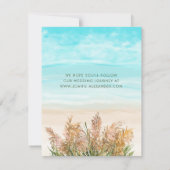 Boho Pampas Grass Beach Scene Wedding Save The Date (Achterkant)