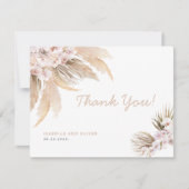 Boho Pampas Grass bedankje Bedankkaart (Voorkant)