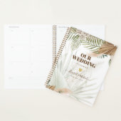 BOHO Pampas Grass Beige Vert Mariage en terre cuit (Devant avec enveloppe)