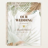 BOHO Pampas Grass Beige Vert Mariage en terre cuit (Devant)