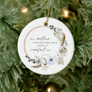 Boho Pampas Grass Bible Verse God Scripting Floral Keramisch Ornament