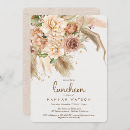 Boho Pampas Grass bohemian desert luncheon Kaart