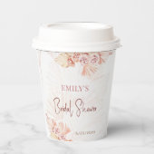 Boho Pampas Grass Bohemian Vrijgezellenfeest Coffe Papieren Bekers (Voorkant)