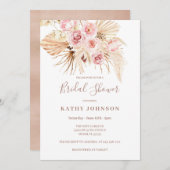 Boho Pampas Grass Bridal Shower Kaart (Voorkant / Achterkant)