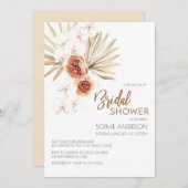 Boho Pampas Grass Bridal Showeuse Invitation (Devant / Derrière)