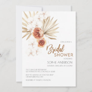 Boho Pampas Grass Bridal Showeuse Invitation