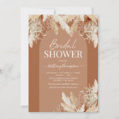 Boho Pampas Grass Bridal Showeuse Invitation (Devant)