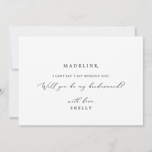 Boho Pampas Grass Bridesmaid proposal Kaart (Achterkant)