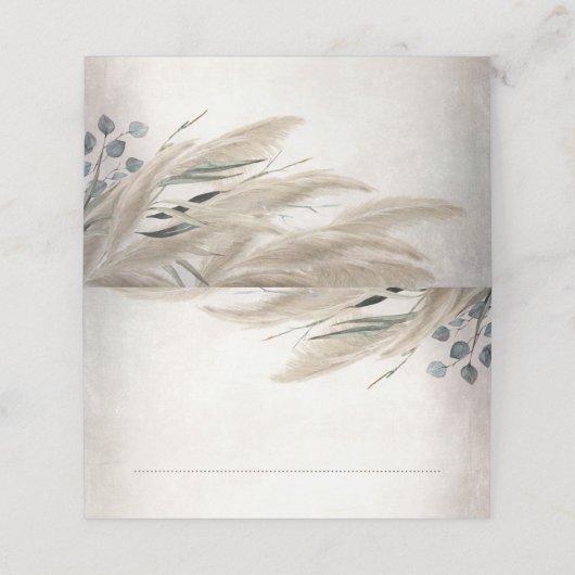 Boho Pampas Grass Bruiloft (Buitenkant ongevouwen)