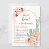 Boho Pampas Grass cactus Taco's over een Afstudere Kaart (Voorkant)