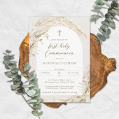 Boho Pampas Grass Communion moderne Invitation