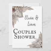 Boho Pampas Grass Couples Shower Kaart (Achterkant)