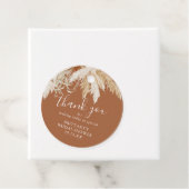 Boho Pampas Grass Dank je Bedankjes Labels (In situ)