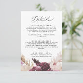 Boho Pampas Grass Details Enclosure Kaart (Staand voorkant)