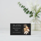 Boho Pampas Grass Drink Ticket Enclosure Card Informatiekaartje (Staand voorkant)