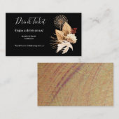 Boho Pampas Grass Drink Ticket Enclosure Card Informatiekaartje (Voorkant / Achterkant)
